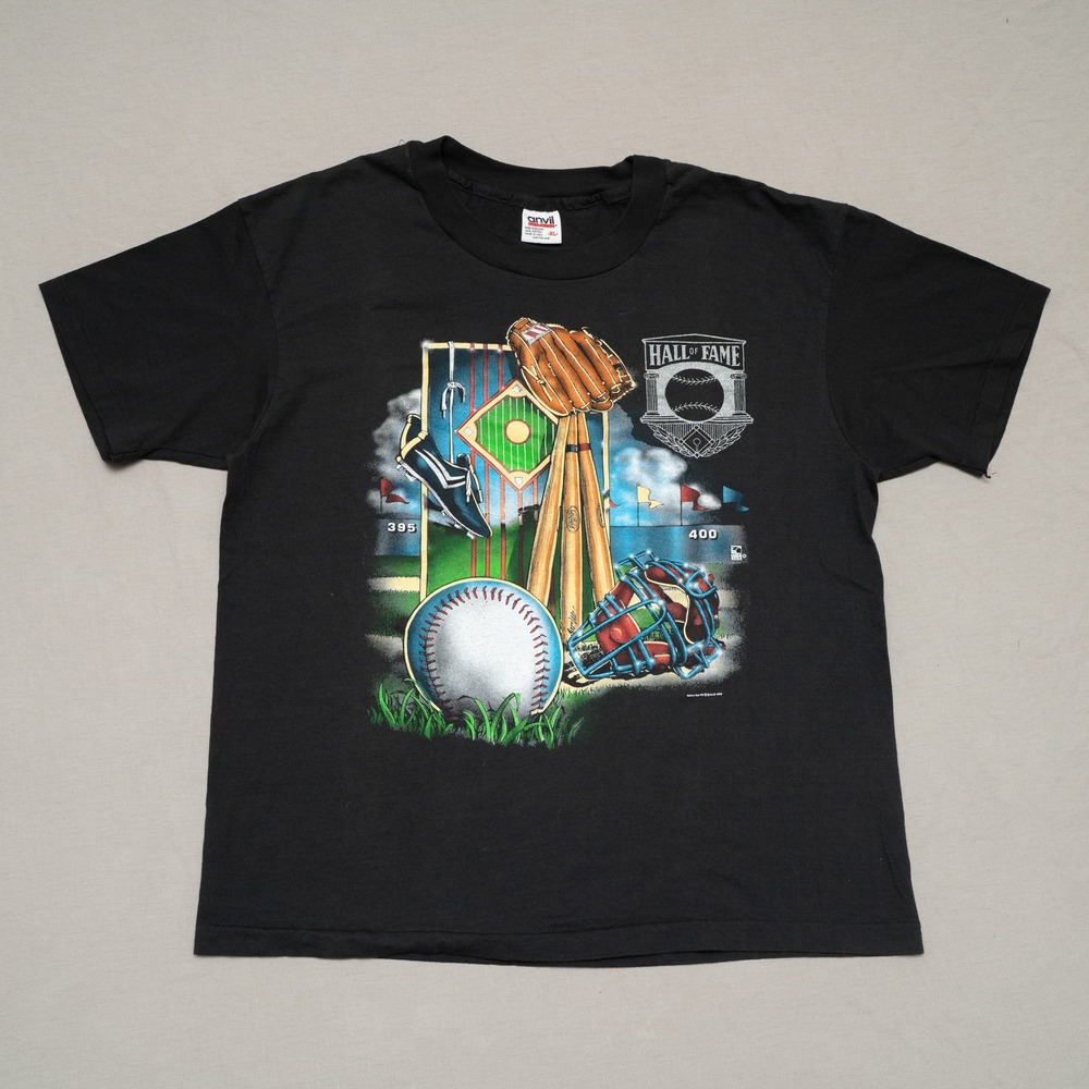 Vintage 90s 1992 MLB Native Sun PB Baseball‎ Hall Of Fame Graphic TShirt USA XL